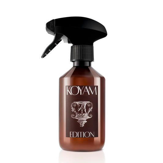Koyam Edition Fine Spray luxury Arabian oud fragrance with oud wood, benzoin tears, rose, saffron, raspberry and incense notes
